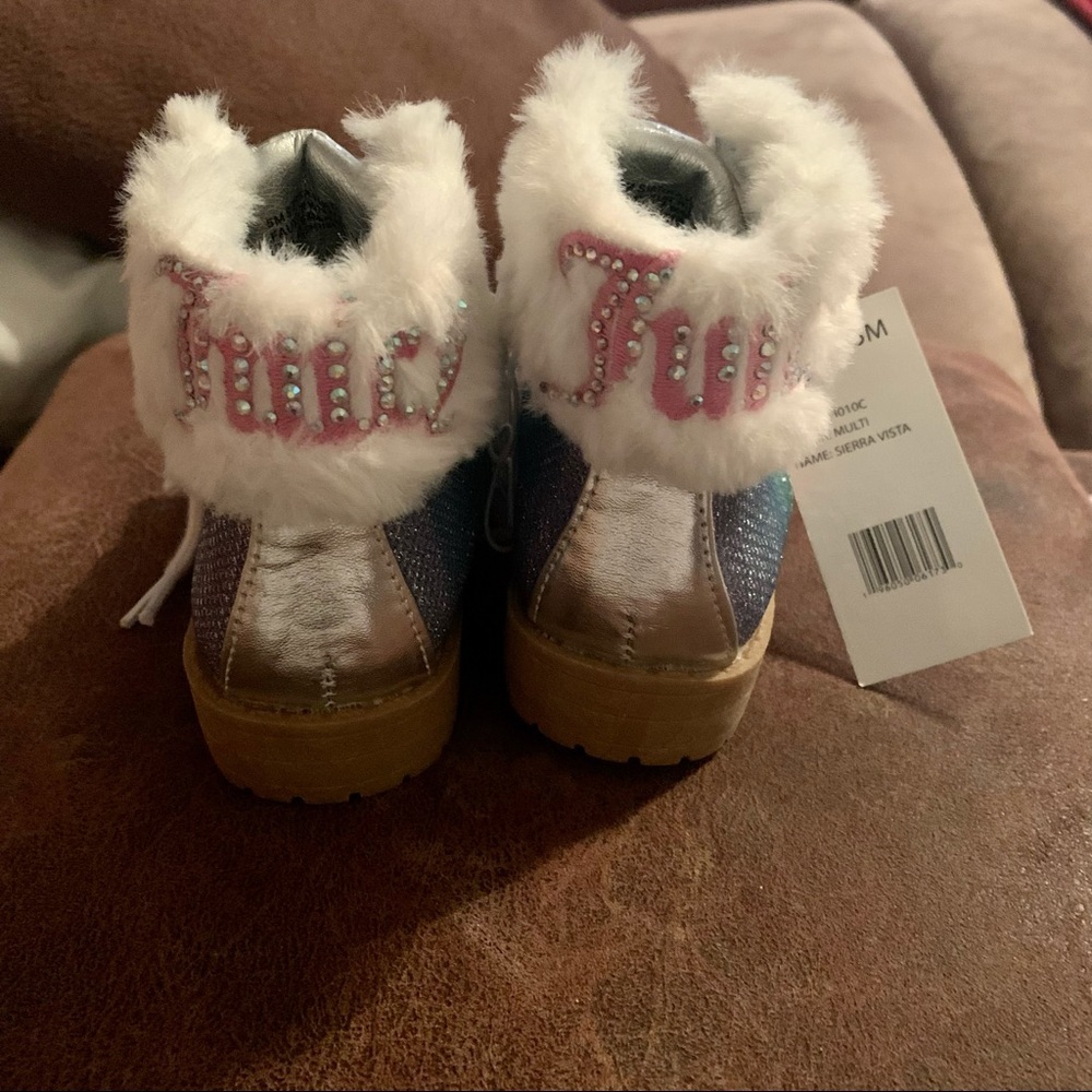 NWT , girls juicy couture‎ multi colored Sierra vista cozy combat boots size 5 m - Picture 7 of 8